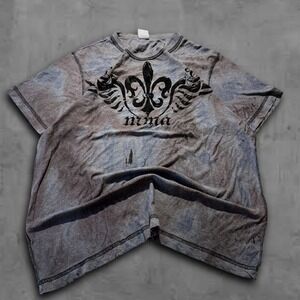 Y2K Relaxed Grey Xtreme Couture MMA Streetwear 2000s Tee